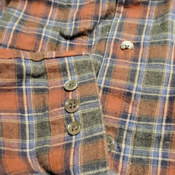 James Perse. Plaid Check Casual Buttonup Shirt. Brushed Cotton Flannel. Sz 3/L - Picture 5 of 8